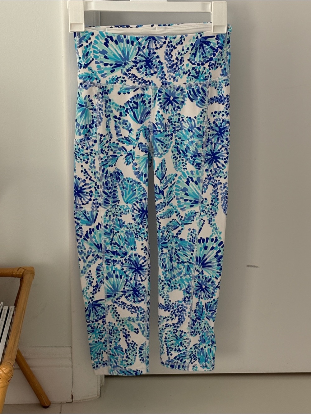 Lilly Pulitzer Blue & Light Blue Floral-Print Leggings